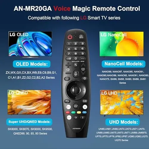 Replacement LG Magic Remote Control (AKB75855501) Voice for LG TV Remote with Pointer for Smart TVs OLED QNED NanoCell WebOS Models AN-MR20GA MR19BA MR18BA MR21 MR22 MR23 MR24 GA GN GC - 2