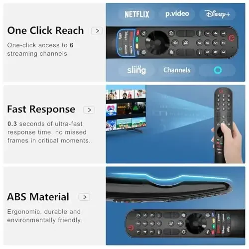 Replacement Magic Remote Control for LG-TV-Remote for All LG Smart UHD, OLED, QNED, NanoCell Series TVs with Voice Function - 6