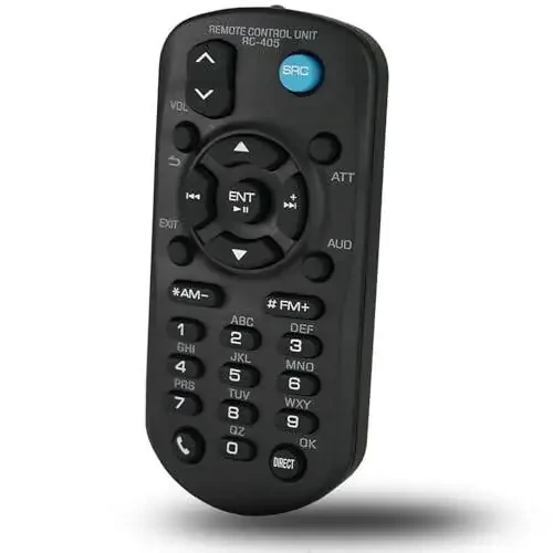 Replacement Remote Control Compatible for Kenwood Car Audio Stereo Head Unit RC-405 KDC-400U, KDC-448U, KDC-BT645U, KDC-BT648U, KDC-BT652U, KDC-BT752HD, KDC-BT848U, KDC-BT852HD, KDC-BT945U - 1