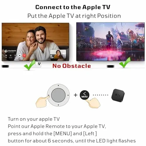 Replacement Remote Control for Apple TV Remote. 1-Year Warranty. - 4
