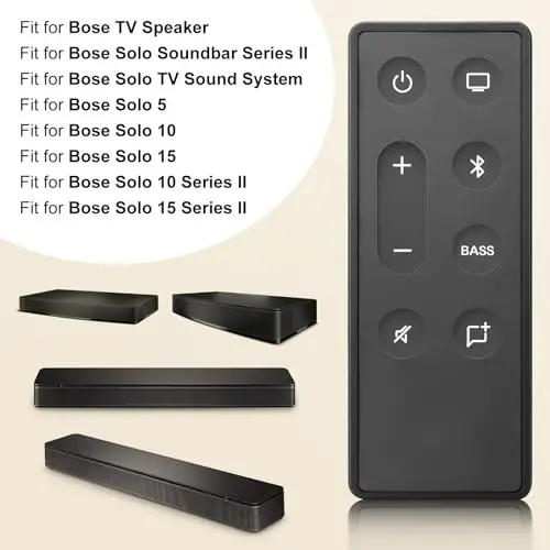 Replacement Remote Control for Bose TV Speaker/Bose Solo Soundbar Series II | Precise 40ft control, 0.2s quick response. Fits Bose TV Speaker, Solo 5/10/15 & Series II. No setup. Batteries not included. - OMAIC (1)