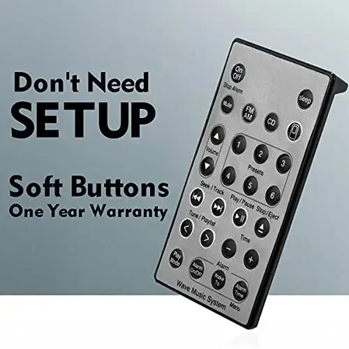 Replacement Remote Control for Bose Wave Sound Touch Music Radio System I II III IV - Without Battery Silver Color - 2