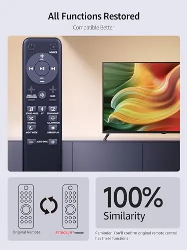 Replacement Remote Control for JBL Soundbar BAR 2.1 3.1 5.1 Sound Bar | Perfect Fits for JBL Sound Bar, No Programming, Fast Response - 3