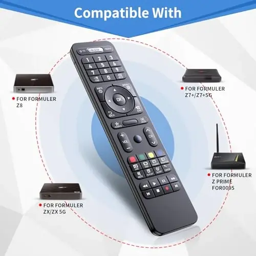 Replacement Remote for Formuler Z8, Z7+, Z7+5G, ZX, ZX 5G, Z Prime FOR0095 | Compatible with Z10 SE, Z Nano, Z Plus, Z+ Neo, T1, T1 Plus, T2+, T2 Prime, T3, Z Alpha Formuler Dreamlink IPTV Box - RETROSUN (1)