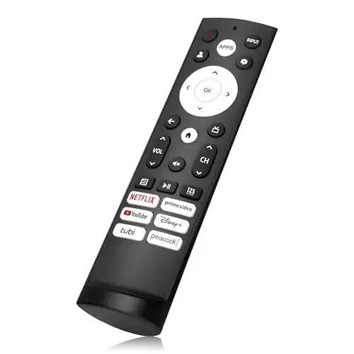 Replacement Remote for Hisense Smart Google TV - Universal Remote Control Compatible with Hisense UHD 4K ULED Android Google TVs - Quick Launch 6 Hotkeys - No Voice Function, Easy Setup - 6