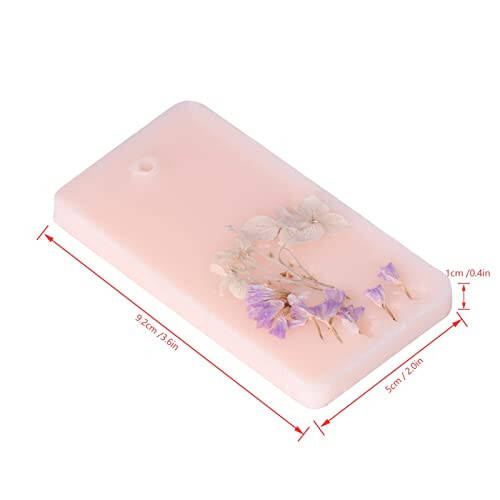 Restokki Yengil Gul Xushbo'y Aromaterapi Mum Tabletkalari, Yoqimli Pushti 3 Dona Parafin Gul & Gulli Havoni Tozalash Kublari Kolleksiyasi Gardrob, Ofis, Avtomobil, Uy Uchun (To'rtburchak) - 2