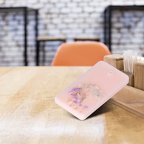 Restokki Yengil Gul Xushbo'y Aromaterapi Mum Tabletkalari, Yoqimli Pushti 3 Dona Parafin Gul & Gulli Havoni Tozalash Kublari Kolleksiyasi Gardrob, Ofis, Avtomobil, Uy Uchun (To'rtburchak) - 4