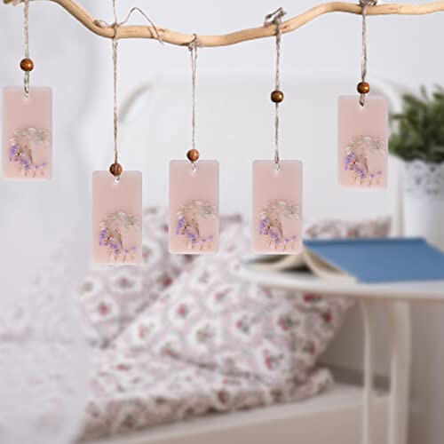 Restokki Yengil Gul Xushbo'y Aromaterapi Mum Tabletkalari, Yoqimli Pushti 3 Dona Parafin Gul & Gulli Havoni Tozalash Kublari Kolleksiyasi Gardrob, Ofis, Avtomobil, Uy Uchun (To'rtburchak) - 7