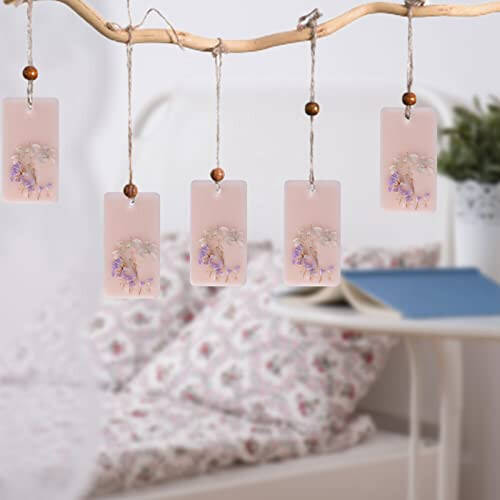 Restokki Yengil Gul Xushbo'y Aromaterapi Mum Tabletkalari, Yoqimli Pushti 3 Dona Parafin Gul & Gulli Havoni Tozalash Kublari Kolleksiyasi Gardrob, Ofis, Avtomobil, Uy Uchun (To'rtburchak) - 7