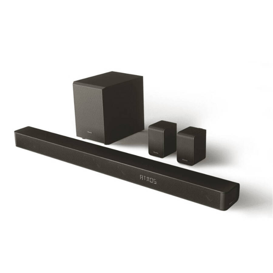 Restored Hisense 5.1 Channel Soundbar with Wireless Subwoofer (AX5100G)-Black (Refurbished) - 1