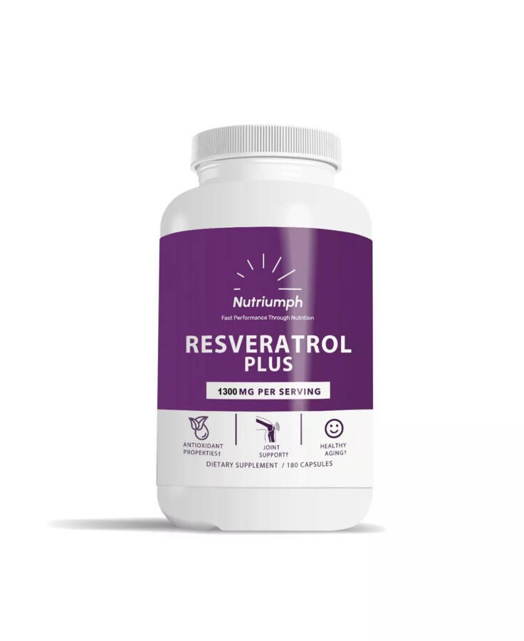 Resveratrol - Qarishga qarshi va bo'g'imlarni qo'llab-quvvatlash qo'shimchasi | 180 kapsula - 90 kunlik ta'minot Rangsiz - 1