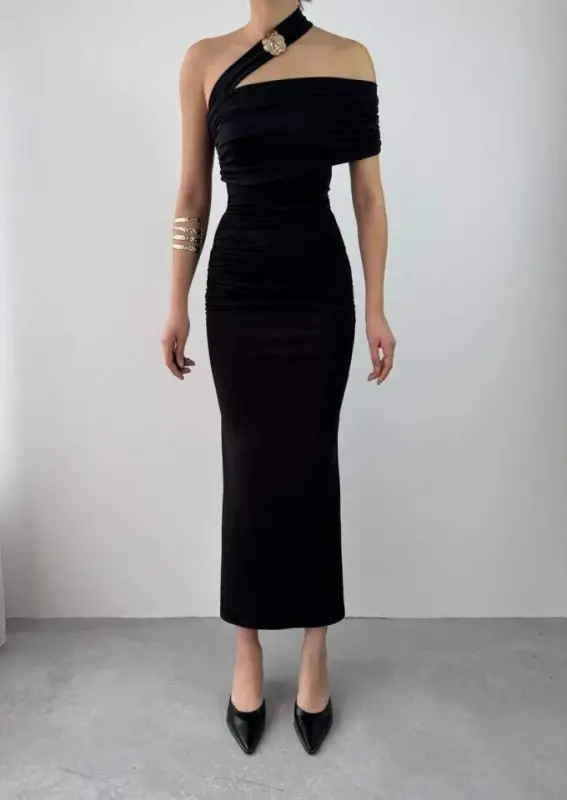 Reta Çapraz Omuz Elbise - 2