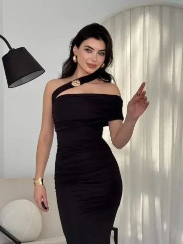 Reta Çapraz Omuz Elbise - 3