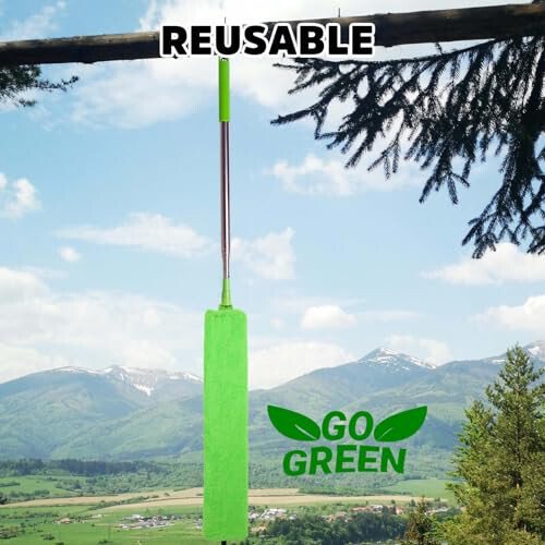 Retractable Gap Dust Cleaner Under Appliance Cleaning Tool, Bafezoze Flat Duster for Under Refrigerator Fridge Stove Couch Bed, Skinny Thin Duster for Tight Spaces - 6