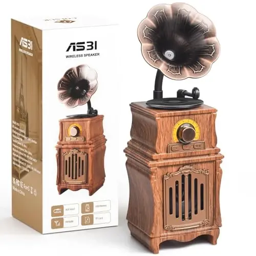 Retro Bluetooth Karnay, Retro Radio, Bass, FM Radio, Uy va Ofis Xonasi uchun 5.3 Bluetooth Radio Simsiz Ulanish Vintage Dekor, USB/TF/AUX Pleer, Ko'chma Qayta Zaryadlanadigan Vintaj Radio Bluetooth Karnay - 1
