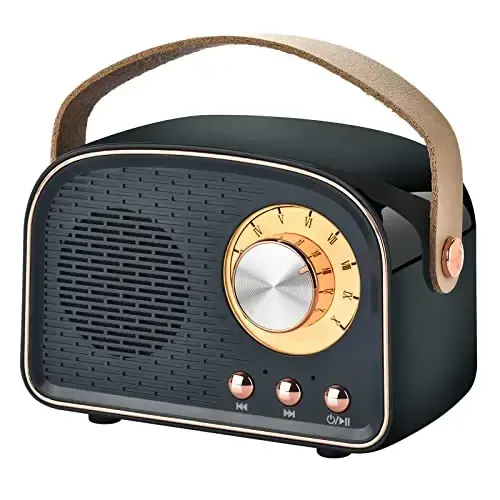 Retro Bluetooth karnay, simsiz Vintage karnay, Tashqi simsiz portativ Bluetooth karnaylar TWS juftlashtirish/U-disk/TF karta/AUX-ni uy, sayohat, ochiq havoda qo'llab-quvvatlaydi (to'q yashil) - 1