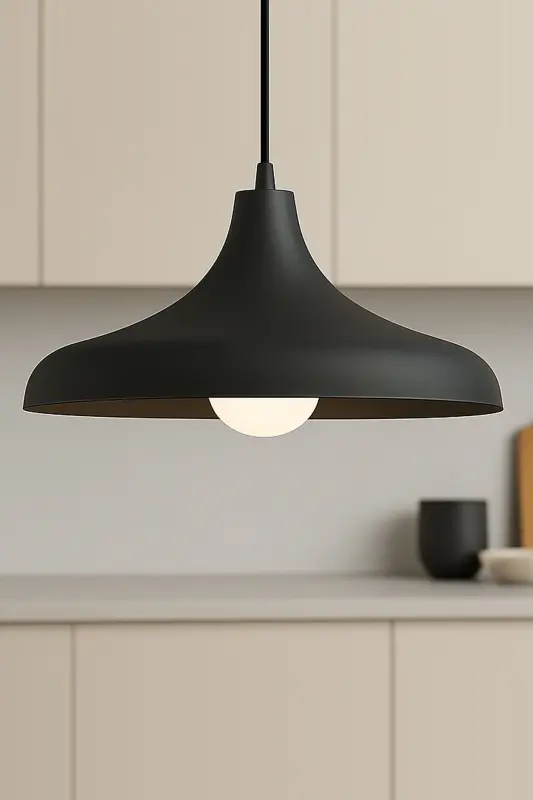 Retro Rustic Model Modern Metal Single Black Pendant Light Cafe - 2