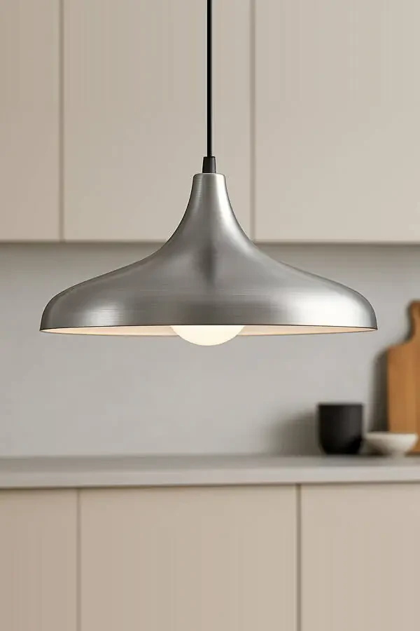 Retro Rustic Model Modern Metal Single Chrome Pendant Light Cafe - 1