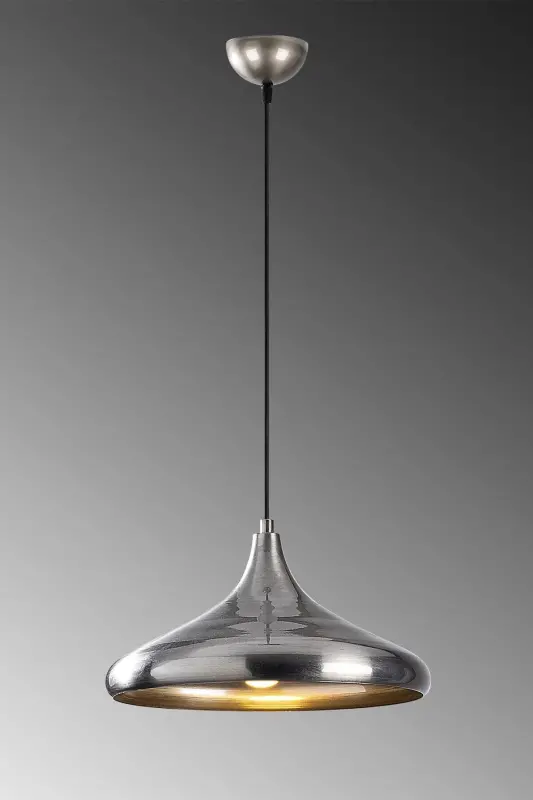Retro Rustic Model Modern Metal Single Chrome Pendant Light Cafe - 2