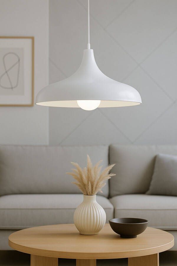 Retro Rustic Model Modern Metal Single White Pendant Light Cafe - 4