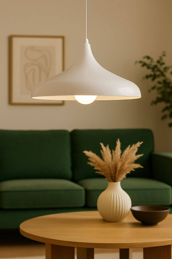 Retro Rustic Model Modern Metal Single White Pendant Light Cafe - 5