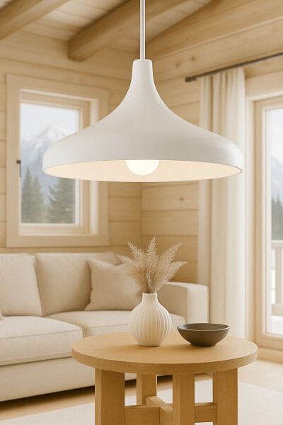 Retro Rustic Model Modern Metal Single White Pendant Light Cafe - 7