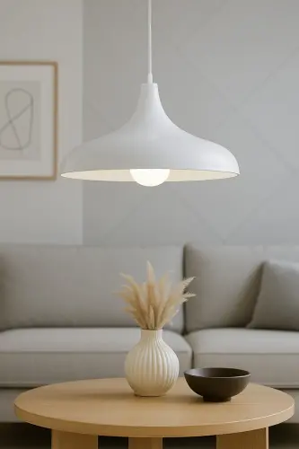 Retro Rustic Model Modern Metal Single White Pendant Light Cafe - 4