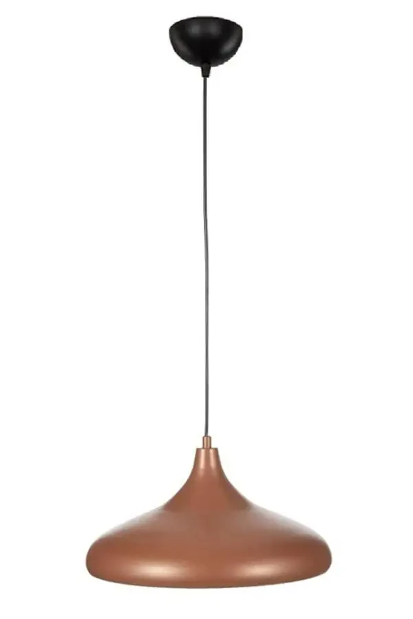 Aura Metal Tekli Bakır Sarkıt Avize Retro Rustik Model Modern Endüstriyel Mufak Hol Cafe Salon Avize-Bakır - 4