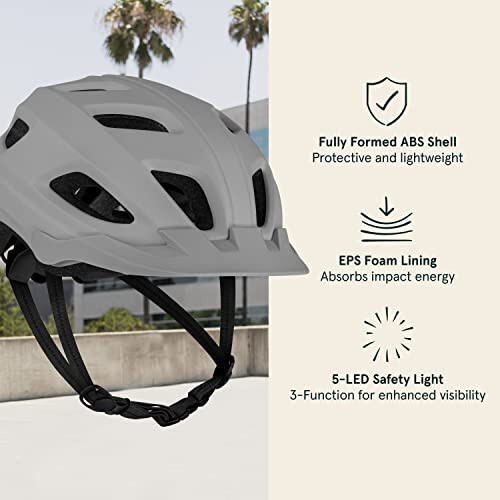 Retrospec Lennon Bike Helmet with LED Safety Light Adjustable Dial & Removable Visor - 2