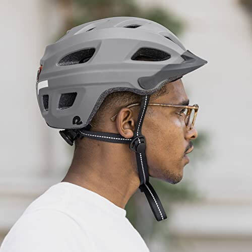 Retrospec Lennon Bike Helmet with LED Safety Light Adjustable Dial & Removable Visor - 6