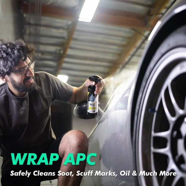 Rev Auto Complete Vinyl Wrap Detailing Kit - 3 Item Car Wrap Cleaning Kit Includes Wrap Detailer, Wrap Shampoo, & Wrap APC Car Wrap Vinyl Finishes | Car Wrap Cleaner, Vinyl Wrap Care - 6
