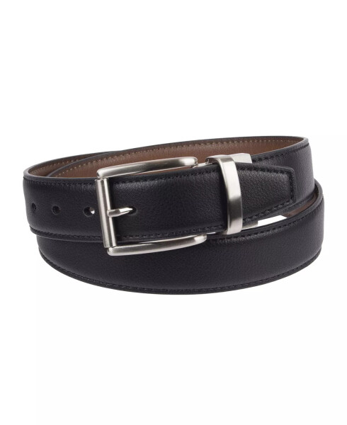 Reversible Dress Men's Belt with Comfort Stretch Black/Cognac - 1