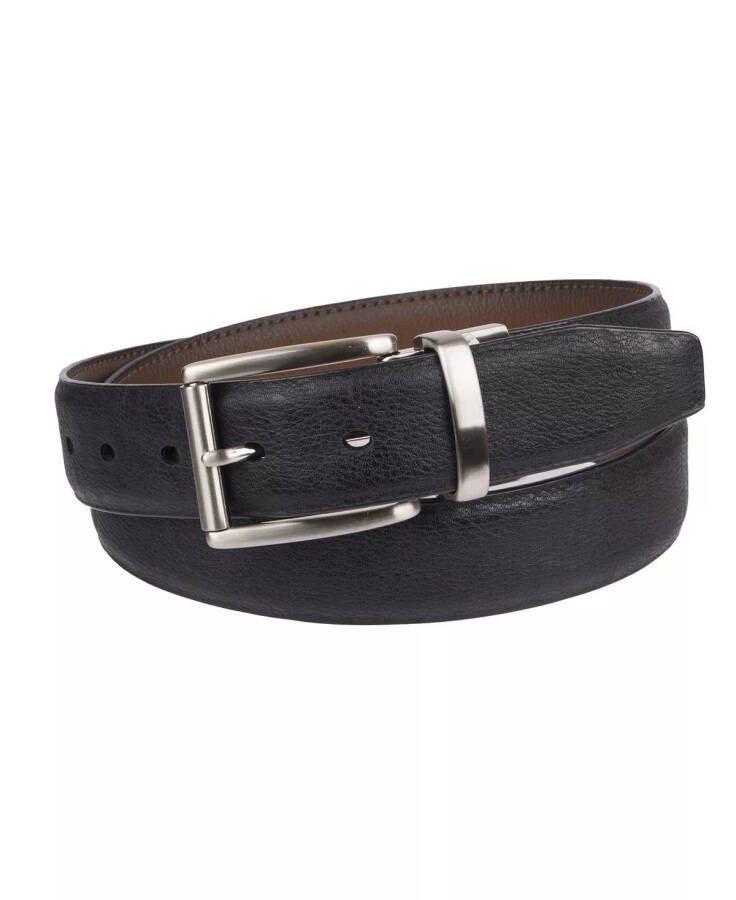 Reversible Dress Men's Belt with Comfort Stretch Black/Cognac - 4