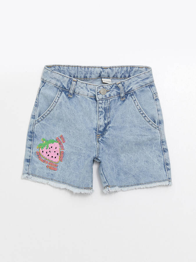 Reversible Sequin Girls Jean Shorts - 6