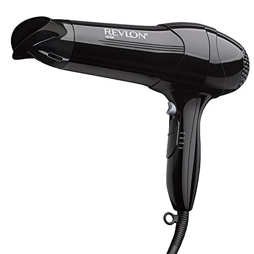 Revlon 1875 Watt Full-Size Turbo Dryer and lightweight Design, Black (Package Varies) - REVLON