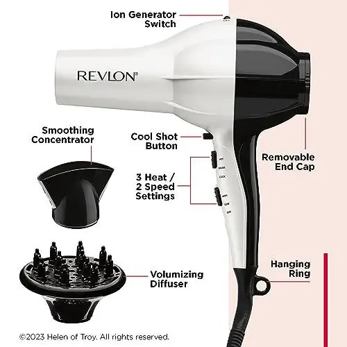 Revlon 1875W Shine Boosting Hair Dryer | Smooth Blowouts and Volume - 5