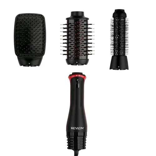 REVLON 3-in-1 Multi-Styler, Blow Dryer Brush, Blowout and Hair Straightener Brush in One to Dry, Curl, Smooth, Shape and Volumize Hair for Gorgeous Salon Blowouts - HELEN OF TROY