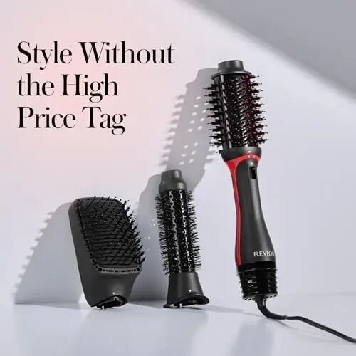 REVLON 3-in-1 Multi-Styler Hair Dryer Brush, Straighten, Curl & Smooth with One Tool, Hot Air Brush for Blowouts, Waves & Sleek Styles, Lightweight Styling Brush with Multiple Heat Settings - 1