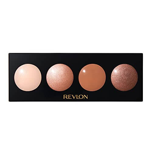 Revlon Crème Ko‘z Soyasi Palitrasi, Burmalarga Chidamli Tarkiblar bilan Yorqin Ko‘z Makiyaji, Aralashtirilishi Mumkin Mat va Yaltirash Bitimlarida Kremsi Pigmentli, 710 Not Just Nudes, 0.12 Oz - 1