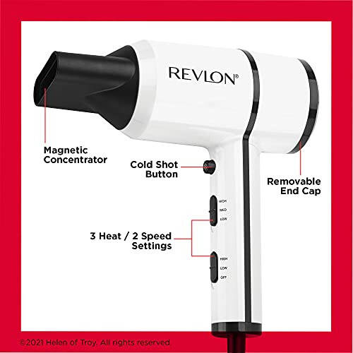 Revlon Crystal C + Ceramic Compact Hair Dryer | Long-Lasting Shine and Less Frizz - 4