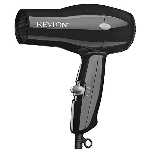 REVLON Essentials Compact Hair Dryer, Travel-Ready Blow Dryer | 1875 Watts Lightweight Design, Salon-Style Results (Black) - 1