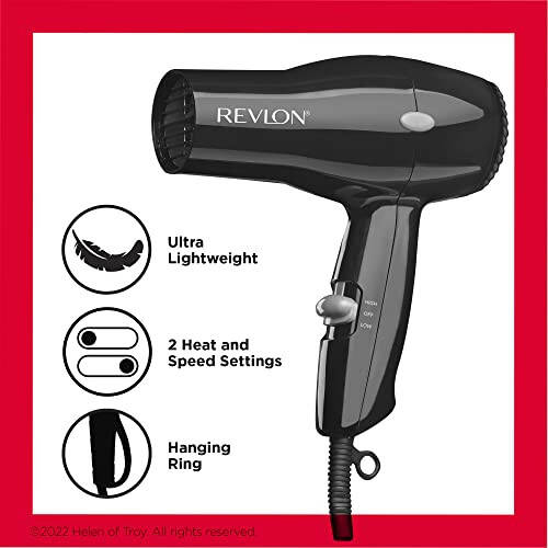 REVLON Essentials Kompakt Saç Kurutma Makinesi, Seyahat Hazır Saç Kurutma Makinesi | 1875 Watt Hafif Tasarım, Salon Tarzı Sonuçlar (Siyah) - 4