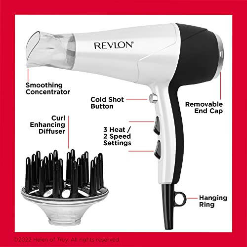 REVLON Infrared Hair Dryer | 1875 Watts of Lift, Body, and Volume (White) - 5