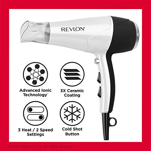 REVLON Infrared Hair Dryer | 1875 Watts of Lift, Body, and Volume (White) - 6