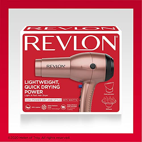 Revlon Light & Fast Hair Dryer | 1875W Stunning Blowouts Easily and Comfortably - 7