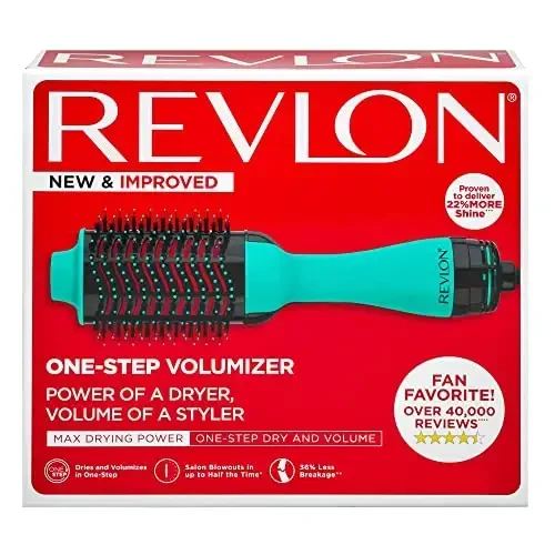 REVLON One Step Hair Dryer And Volumizer Hot Air Brush, Turquoise Volumizer, 1 Count - 7