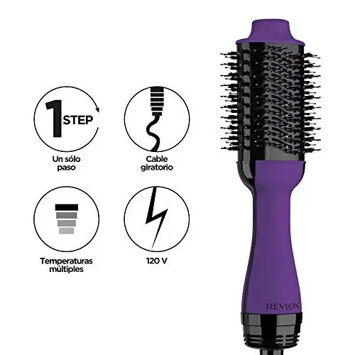 Revlon one-step hair dryer & volumizer hot air brush, purple - 3