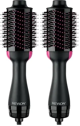 REVLON One-Step Volumizer Hair Dryer and Styler – Easy Salon-Style Blowouts – Less Frizz, More Shine, and Reduced Heat Damage, for All Hair Types and Lengths (Black) (Pack of 2) - 1