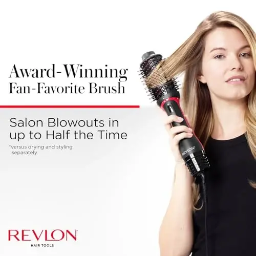 REVLON One Step Volumizer PLUS, Blow Dryer Brush for Fast Salon-Style Blowouts, Revlon Blow Dry Brush with Hair Dryer function, Plus Travel Friendly (Black) - 3