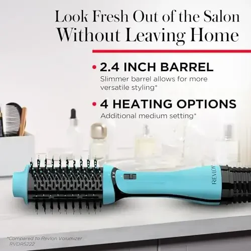 REVLON One Step Volumizer Plus Hair Dryer and Styler | More Volume, Less Damage, and More Styling Control for Easy and Fast Salon-Style Blowouts, Plus Travel Friendly (Mint) - 6